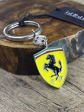 Ferrari Silver 925 keychain Yellow Ferrari Key Ring Made in Italy picture