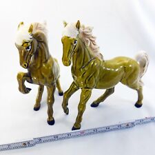 Flawless Green Ceramic Horse Figurines, Mid-Century, CM Inc. Chadwick Japan picture