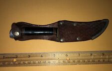 Vintage Western Boulder, Colorado Patented Fixed Blade Knife & Leather Sheath picture