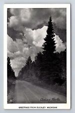 Buckley MI-Michigan, General Greeting, Going North Country Road Vintage Postcard picture
