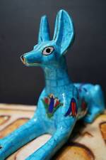 Turquoise Egyptian Anubis Jackal God of Afterlife - God of Mummification Seated picture