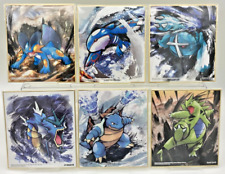 Very rare Pokemon Center Japan art board print SHIKISHI 6 sheets set BANDAI picture