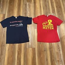 Lot of 2 VINTAGE Medium M, Herman Cain & “Just Say Nyet To Moscow Mitch” Shirts picture