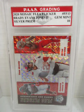 Tom Brady, Evans, Jones II 2020 Mosaic Flea Flicker Silver Prizm #FF13 graded PA picture