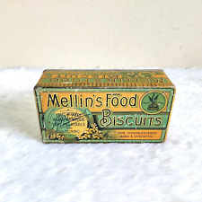 1930s Vintage Mellins Food Biscuits Advertising Tin Rare USA Top Condition TN269 picture