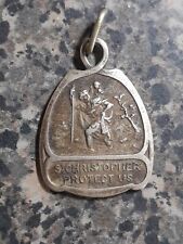 Vintage St. Christopher Protect Us Accident or Illness Priest Catholic Medal  picture