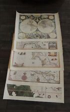  Reproduction Map American Heritage Lot Of 5 New World France Known Globe  picture