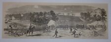 1866 Jackson In Check at White Oak Creek (Civil War) Engraving picture
