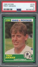 Troy Aikman 1989 Score Football Rookie Card RC #270 Graded PSA 9 picture
