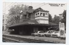1970s realphoto b&w postcard Pennsylvania RR depot Tulpehocken PA [S.2931] picture