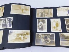 Antique 1910s - 1920s Snapshot Photo Album 185 Photos Baby Holidays Pets & More picture