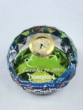 Rare Disneyland Millennium Hotels Paperweight Clock Faceted December 31, 1999 picture