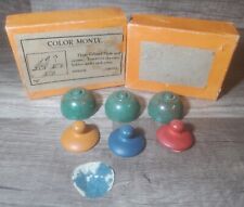 Vintage Color Monte Disks and Cover Trick Set Magic picture