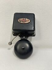VINTAGE CAST IRON ENCLOSED TYPE NO-1 MOVEMENT FARADAY FIRE ALARM BELL-1907 picture