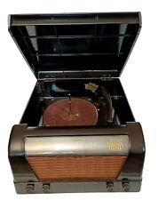 1948 Silvertone Radio Phonograph Model 8080 Black Bakelite Ch 101.852 Works picture