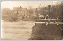 Akron Ohio The Great Flood March 25, 1913 Cuyahoga River OH RPPC Photo Postcard picture