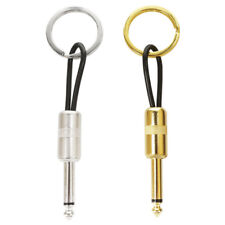 2Pcs Guitar Audio Plug Keychains Key Ring Metal Idea Musical Gift picture