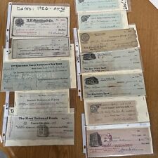 Lot Of Twelve Vintage Cancelled Checks Early 1900’s Well Cared For picture
