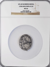 1998 STS-89 Robbins Silver Space Medal Unflown #124 NGC MS66 Endeavour picture