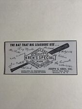 Kren’s Special Bats Syracuse Walker Cooper Roy Campanella 1954 NBC Baseball Ad picture