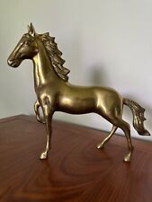 Vintage Brass Horse Figurine H12-1/2