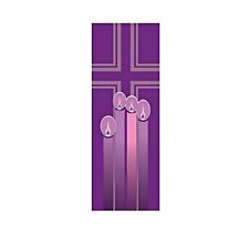 All Seasons Series Banners - Advent Candles Style With Hemmed Edges , 63 Inch picture