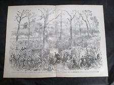 1884 Civil War Print - Battle of Shiloh, Grant's Final Stand, April 6, 1862 picture