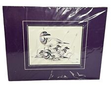 Vintage Eddy Cobiness Killdeer Family Ojibwa Native Art Ink Watercolor Print ‘93 picture