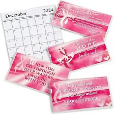 Fun Express 2024-2025 Pink Ribbon Faith Pocket Calendars, 12 pieces picture