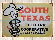 South Texas Electric cooperative cowboy metal tin sign room interior design picture
