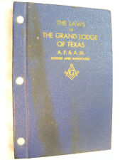 Vintage Mason The laws Of The Grand Lodge Of Texas A.F. & A.M. Revised Annotated picture