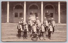 Jesse James Show Cow Boy Band Brown Roberts Trion GA 1908 RPPC Postcard J15 picture
