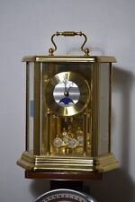 Vintage Montreux Moon Phase German Quart Gold Tone Mantel Clock picture