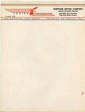 1940s Indian Motorcycle Letterhead Sheppard Motor Co HIGH POINT NC picture