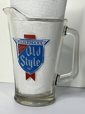 Vintage Heileman's Old Style Heavy Glass Beer Pitcher 8.5