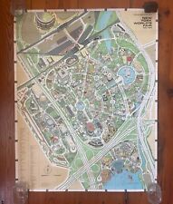 Original 1964-65 New York World's Fair Poster-Sized Map & Official Guide Book picture