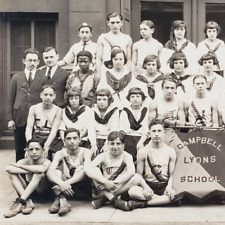 Philadelphia Track Team Photo 1920s Children Campbell Lyons School Vintage A238 picture