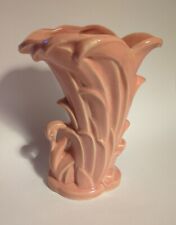 Pink Vintage McCoy Swan Vase 9 Inches picture