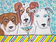 Australian Shepherd Dog Art Print Signed by Artist Kimberly Helgeson Sams 5x7 picture