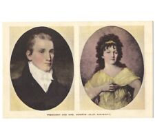 c1920 President James Monroe & Mrs. Eliza Albertype Hand Colored Postcard picture