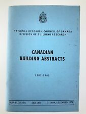 Canadian Building Abstracts Ottawa December 1974 Canada Informational Book BB676 picture