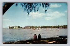 Palmetto, FL-Florida, View From City Park, City Pier c1962, Vintage Postcard picture