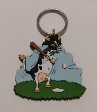 Dairy Cow Playing Baseball Novelty Olympic Games 2000 Keychain picture