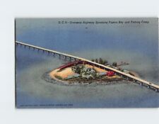 Postcard Overseas Highway Spanning Pigeon Key & Fishing Camp Florida USA picture
