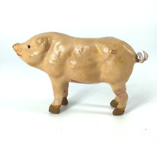 Vtg Antique German Composition Putz Farm Pig Hog Sow Stick Leg Figure picture