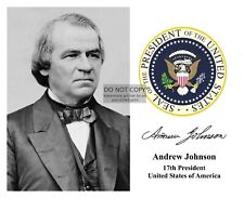 PRESIDENT ANDREW JOHNSON PRESIDENTIAL SEAL AUTOGRAPHED 8X10 PHOTOGRAPH picture