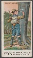 Fry's Cocoa & Chocolate, 1st Scout Series, 1912, No 45, Scout Signs, 
