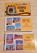 Vintage late 1960s 1970s Postcard Books Delhi India Agra Fatehpur Sikri picture