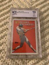 Mark McGwire 1988 Topps BCCG Graded 10 Trading Card # 3 Slabbed Beckett picture