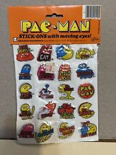 New Vintage Diamond Toy Maker PAC-MAN Puffy Googly Eyes Sticker Sheet picture